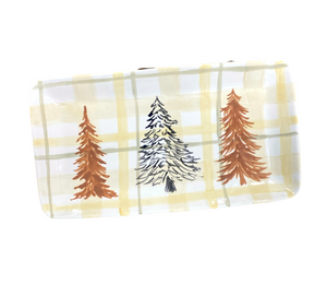 Costa Rica Pines And Plaid Platter