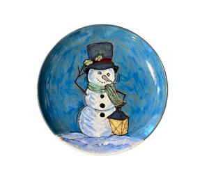 Costa Rica Rustic Glazed Snowman