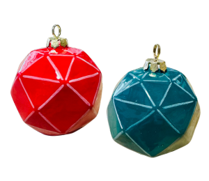 Costa Rica Jewel Toned Faceted Ornament