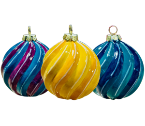 Costa Rica Jewel Toned Spiral Ornament